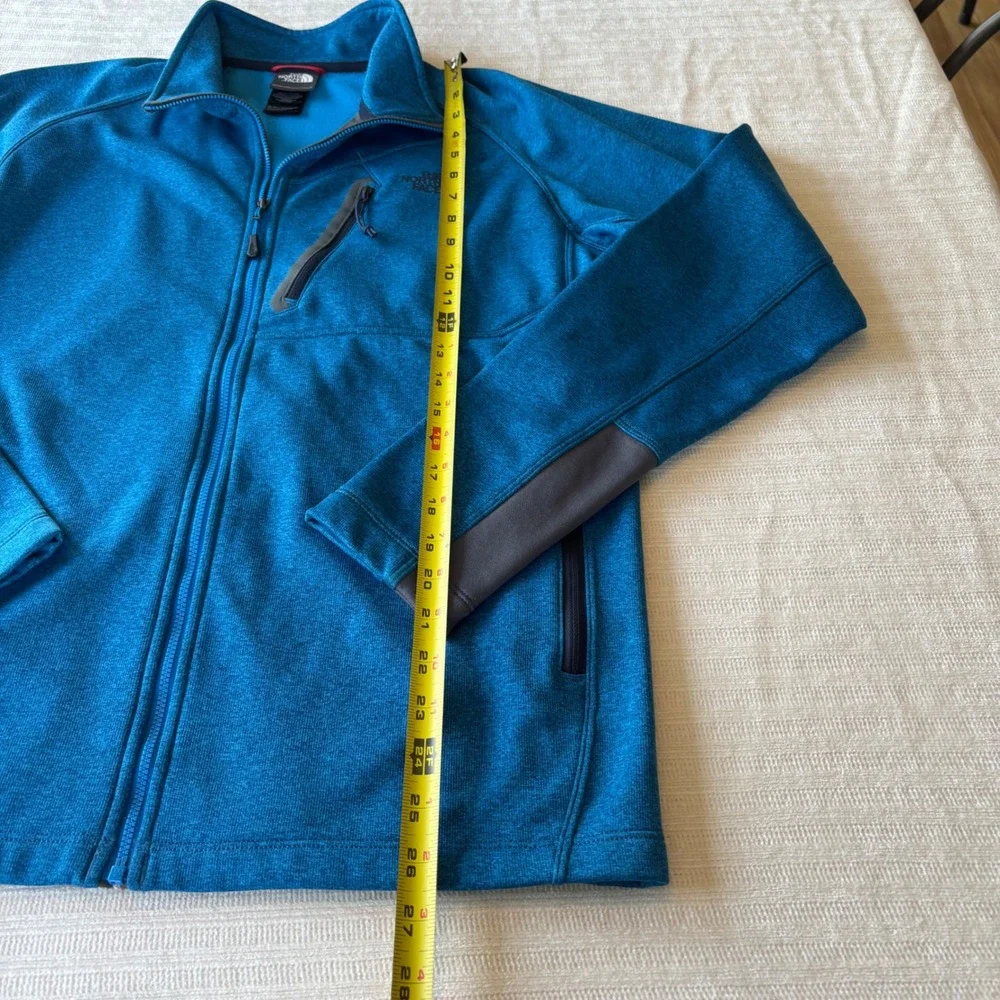 The North Face Mens Canyonlands Full Zip Fleece Jacket Blue Heather A7L8 Medium